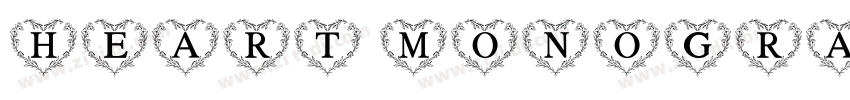 Heart Monogram字体转换 Heart Monogram字体转换
